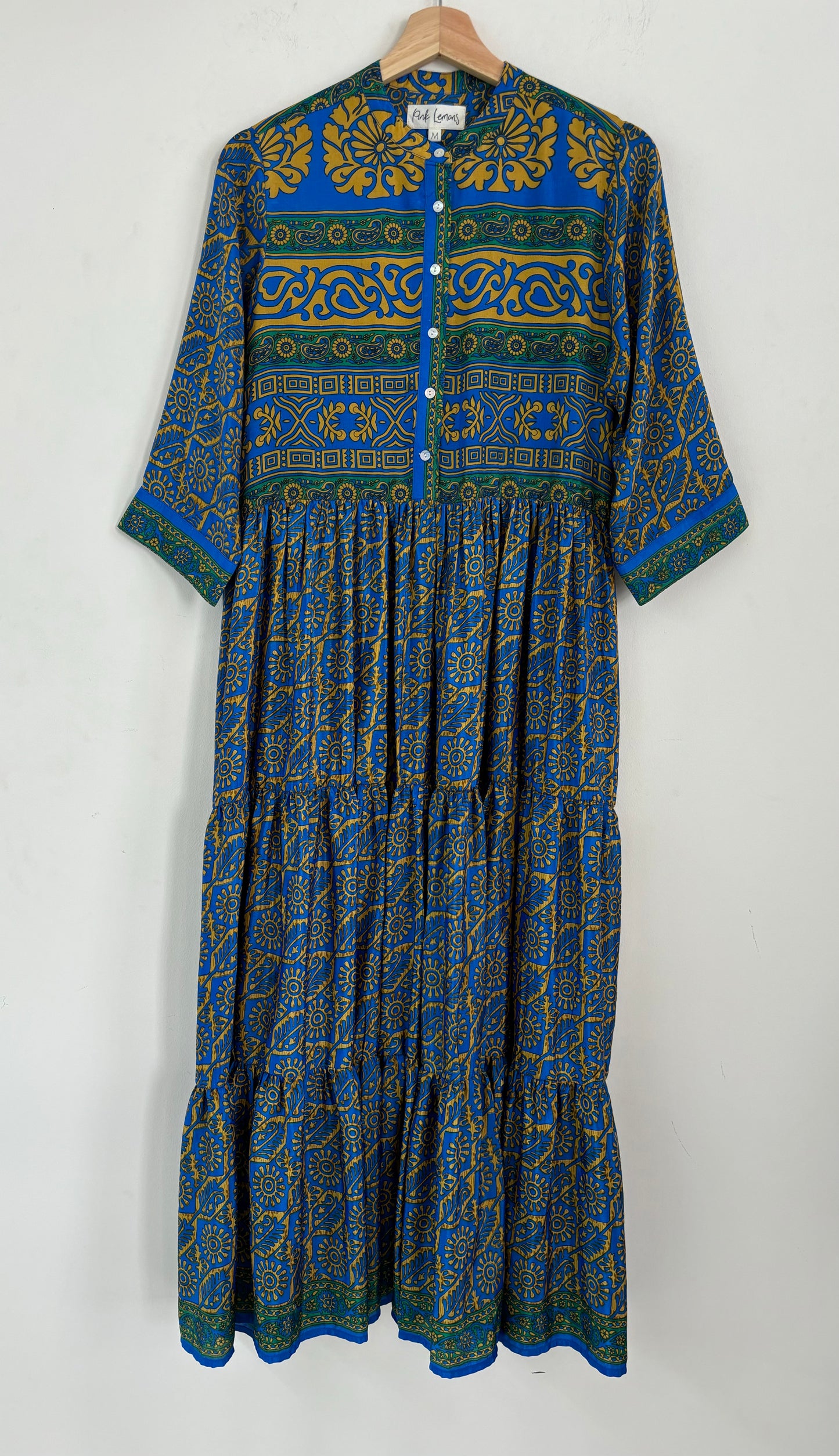 Prairie Round Neck Silk Dress 242 - M