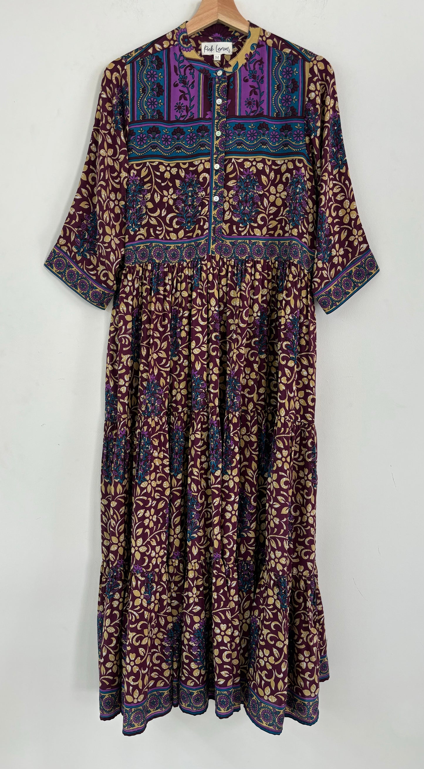 Prairie Round Neck Silk Dress 243 - M