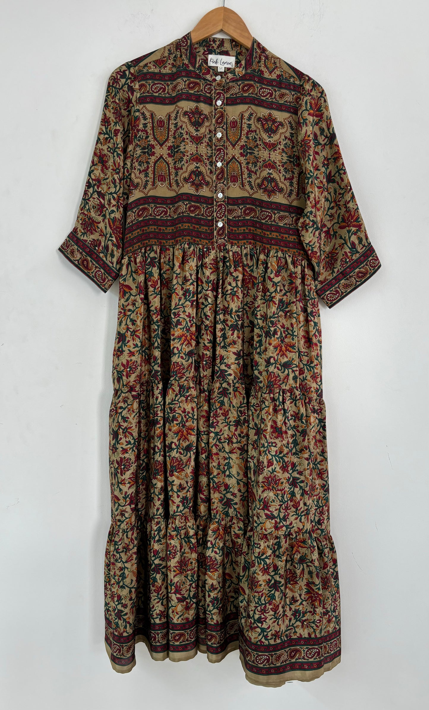 Prairie Round Neck Silk Dress 251 - M