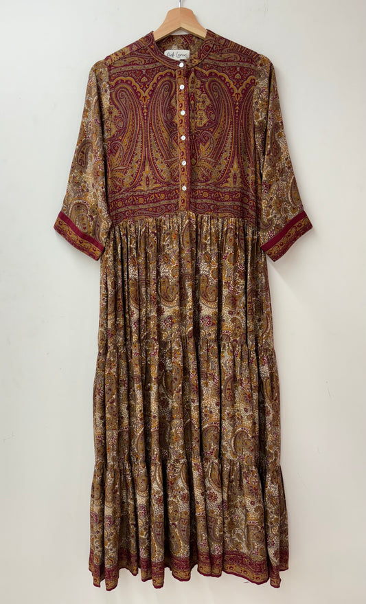 Prairie Round Neck Silk Dress 262 - M