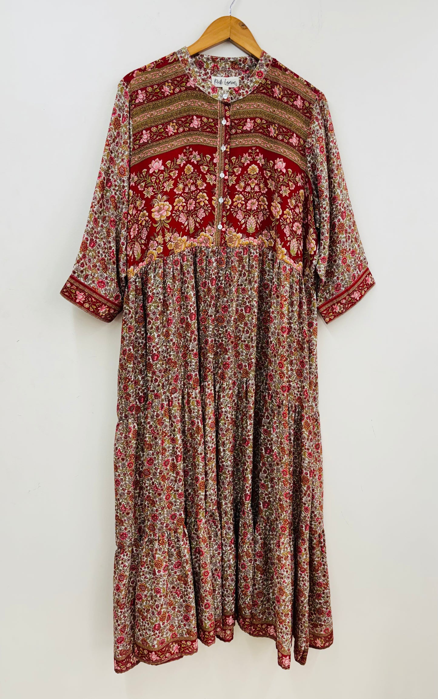 Prairie Round Neck Silk Dress 295 - XXXL