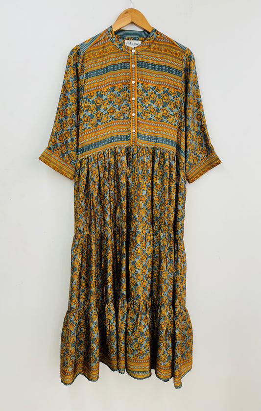 Prairie Round Neck Silk Dress 299 - XL