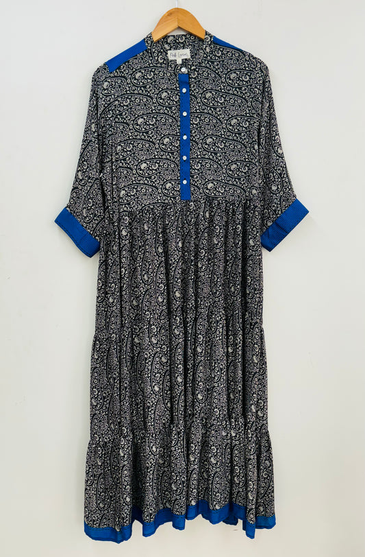 Prairie Round Neck Silk Dress 305 - XL