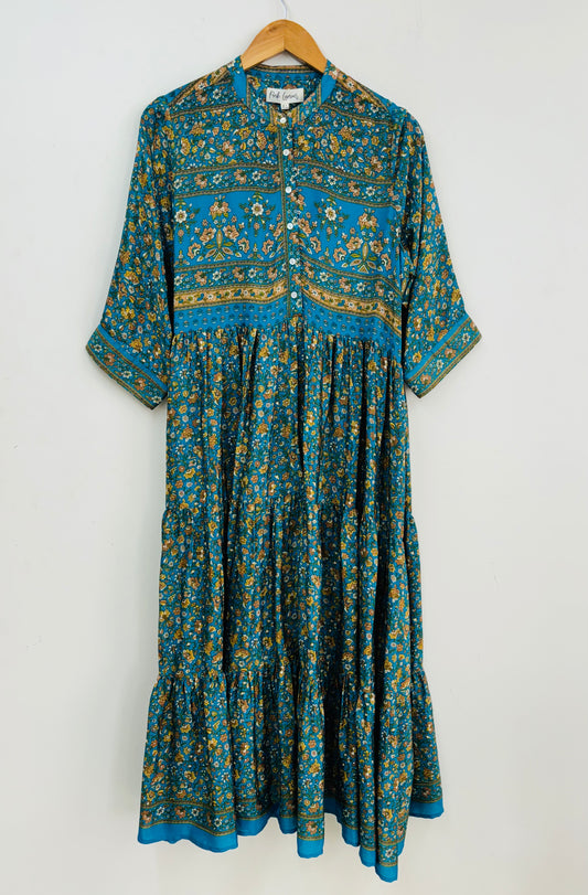 Prairie Round Neck Silk Dress 307 - XL