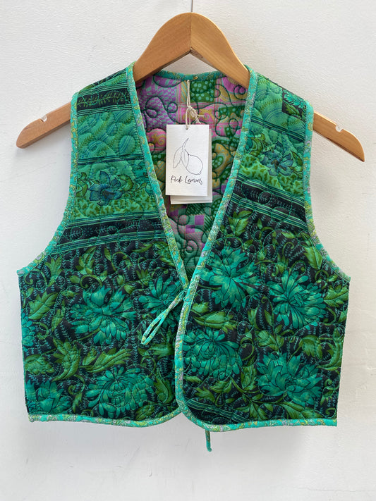 Melissa Silk Reversible Waistcoat S - 085