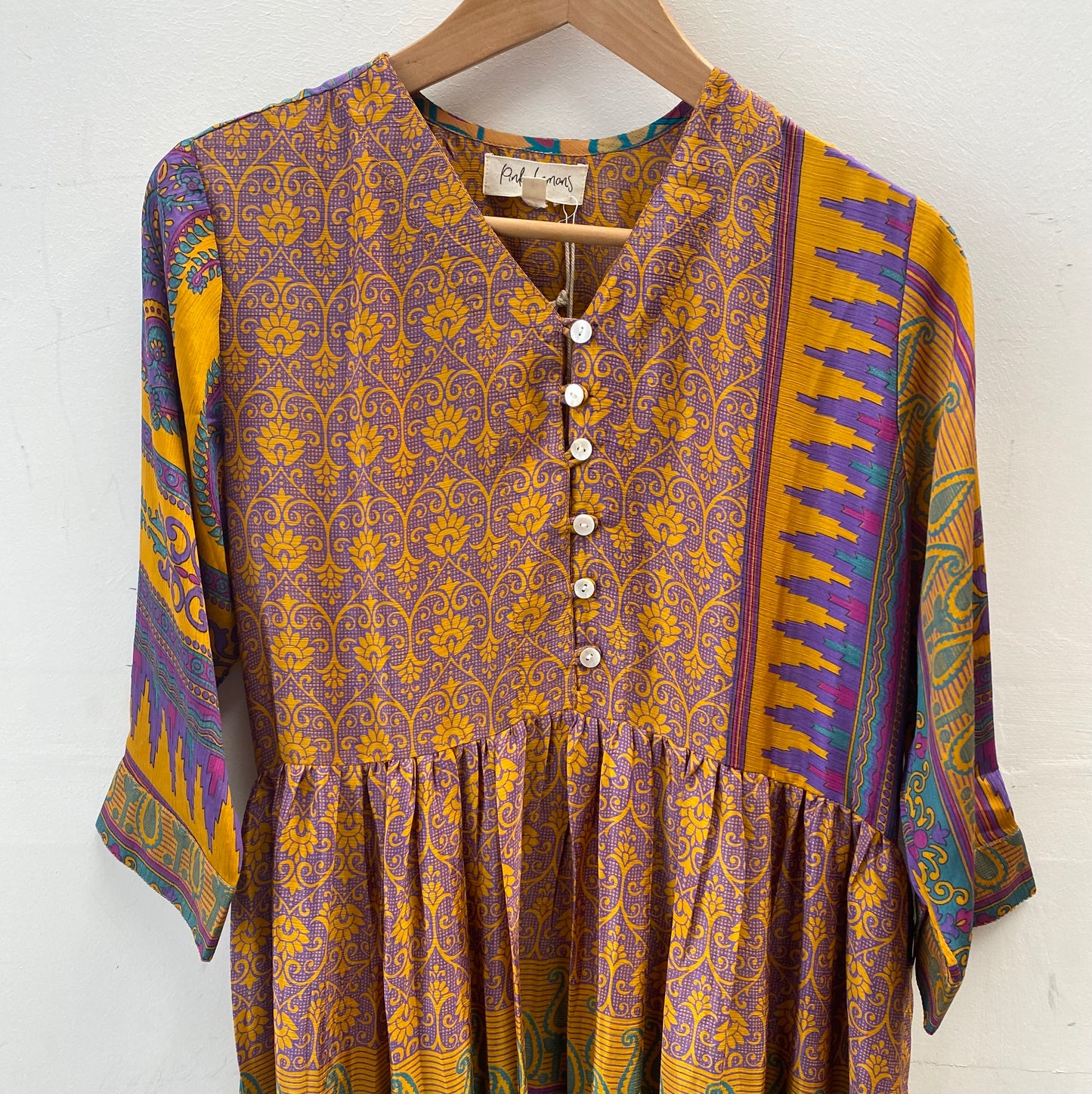 Prairie V-neck Silk Dress S - 069