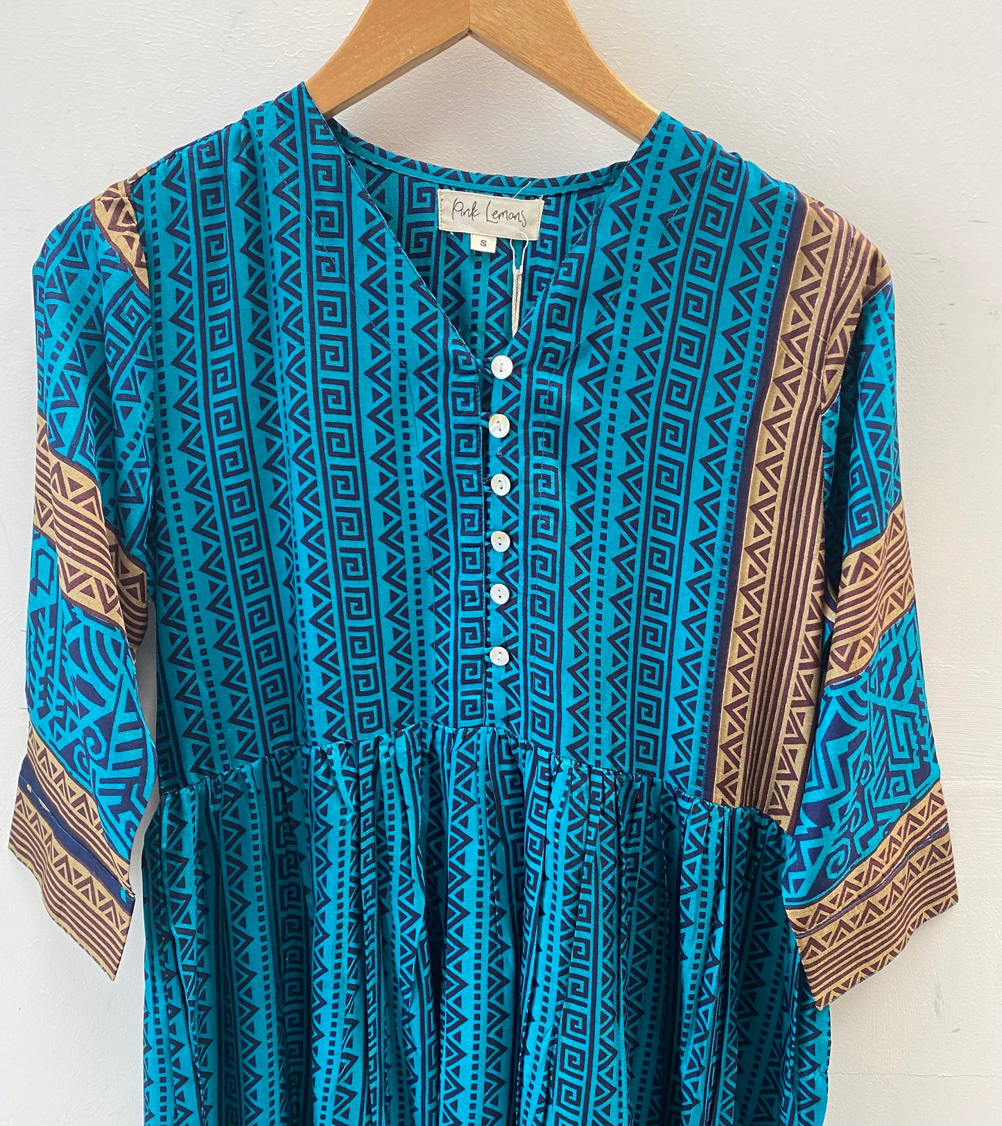 Prairie V-neck Silk Dress S - 068