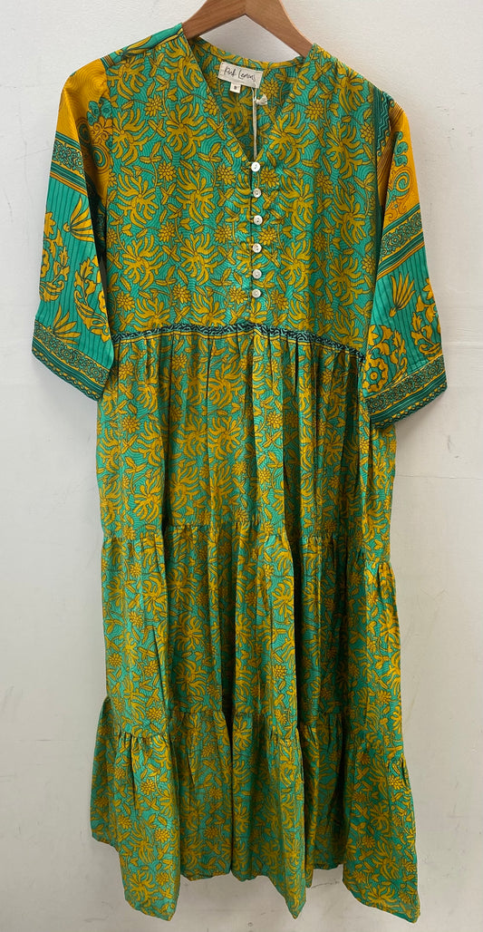 Prairie V-neck Silk Dress S - 062