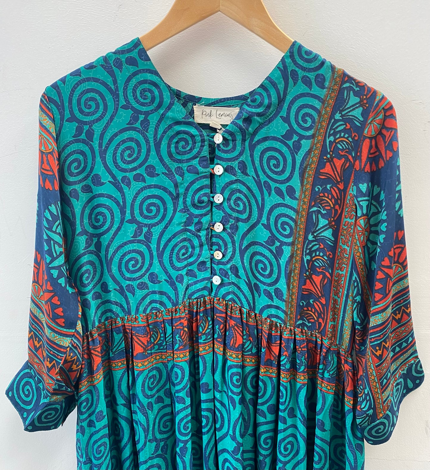 Prairie V-neck Silk Dress S - 063