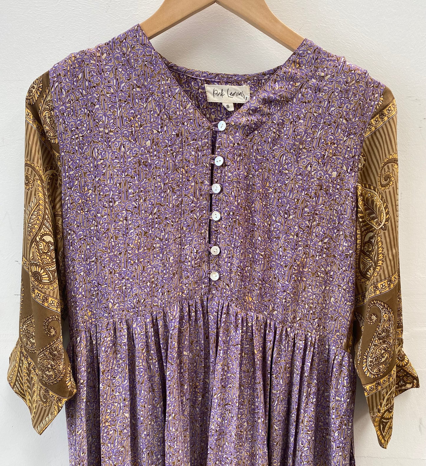 Prairie V-neck Silk Dress S - 061