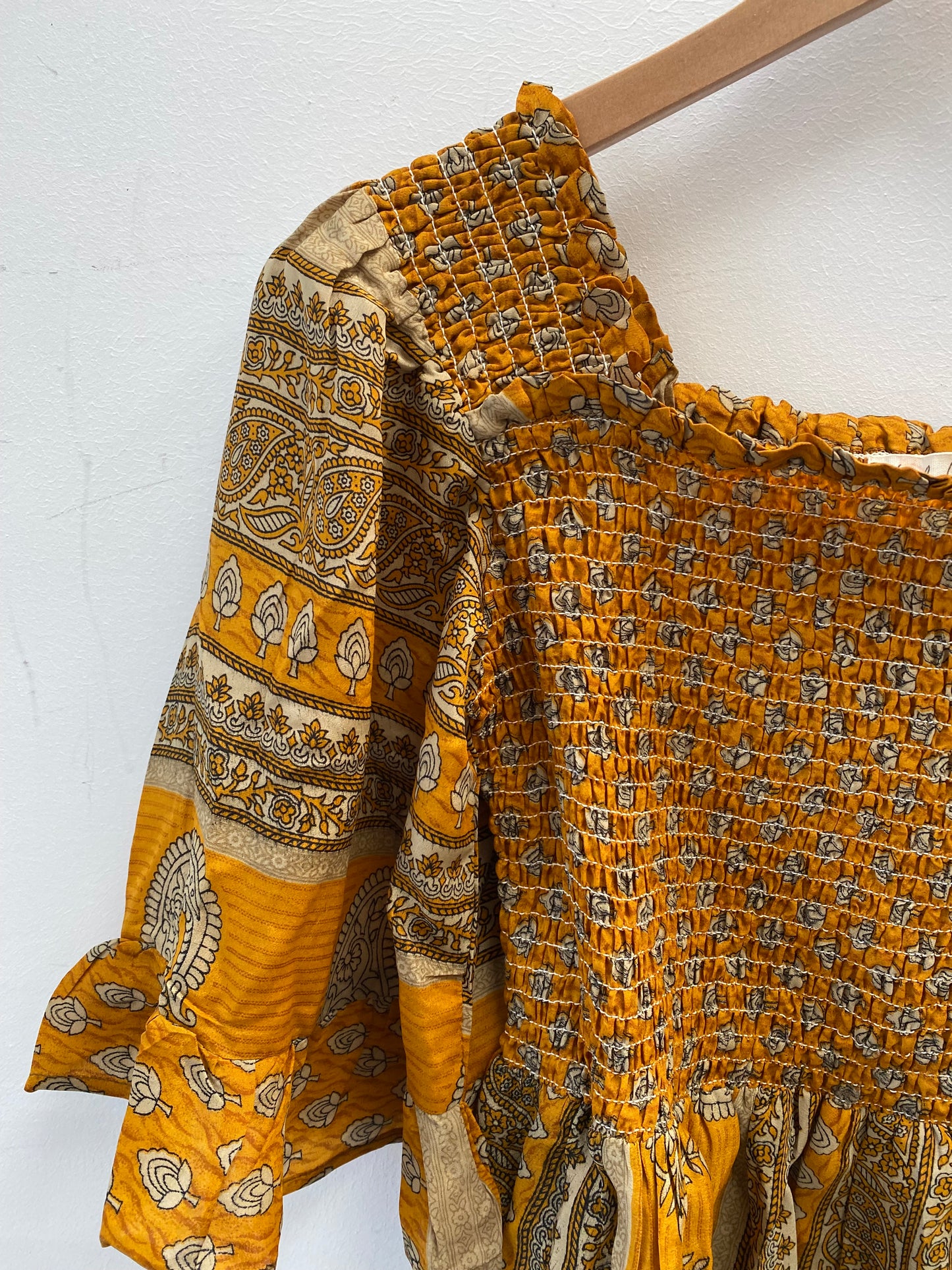 Joelyn Silk Smock Blouse -  M - 025