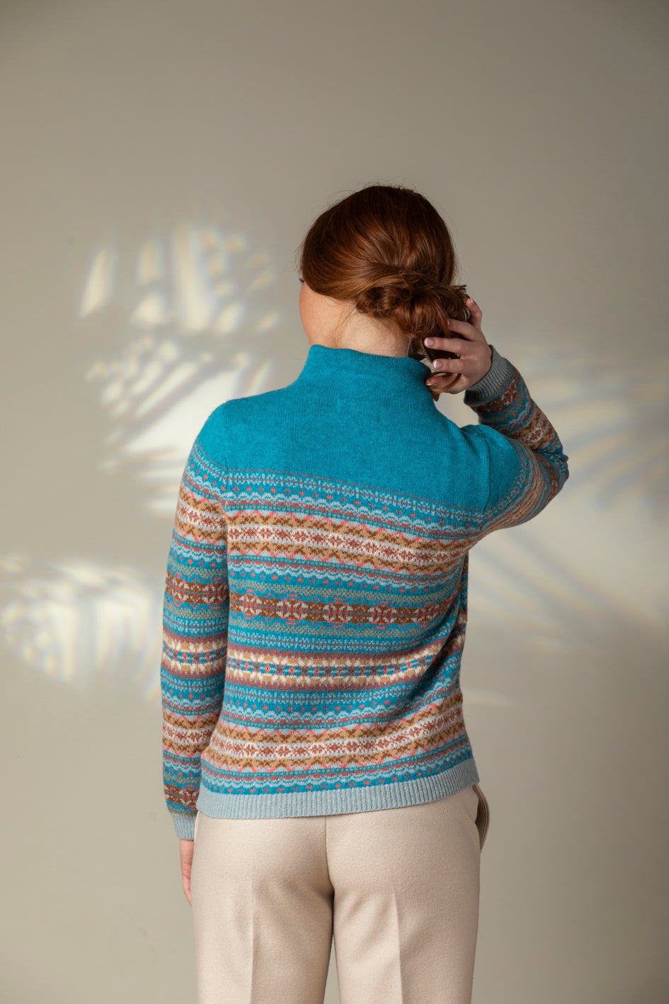 Kinross High Neck Sweater - Topaz