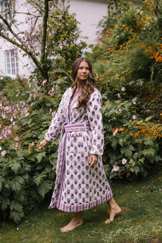 Reversible Quilted Dressing Gown - Roxanne