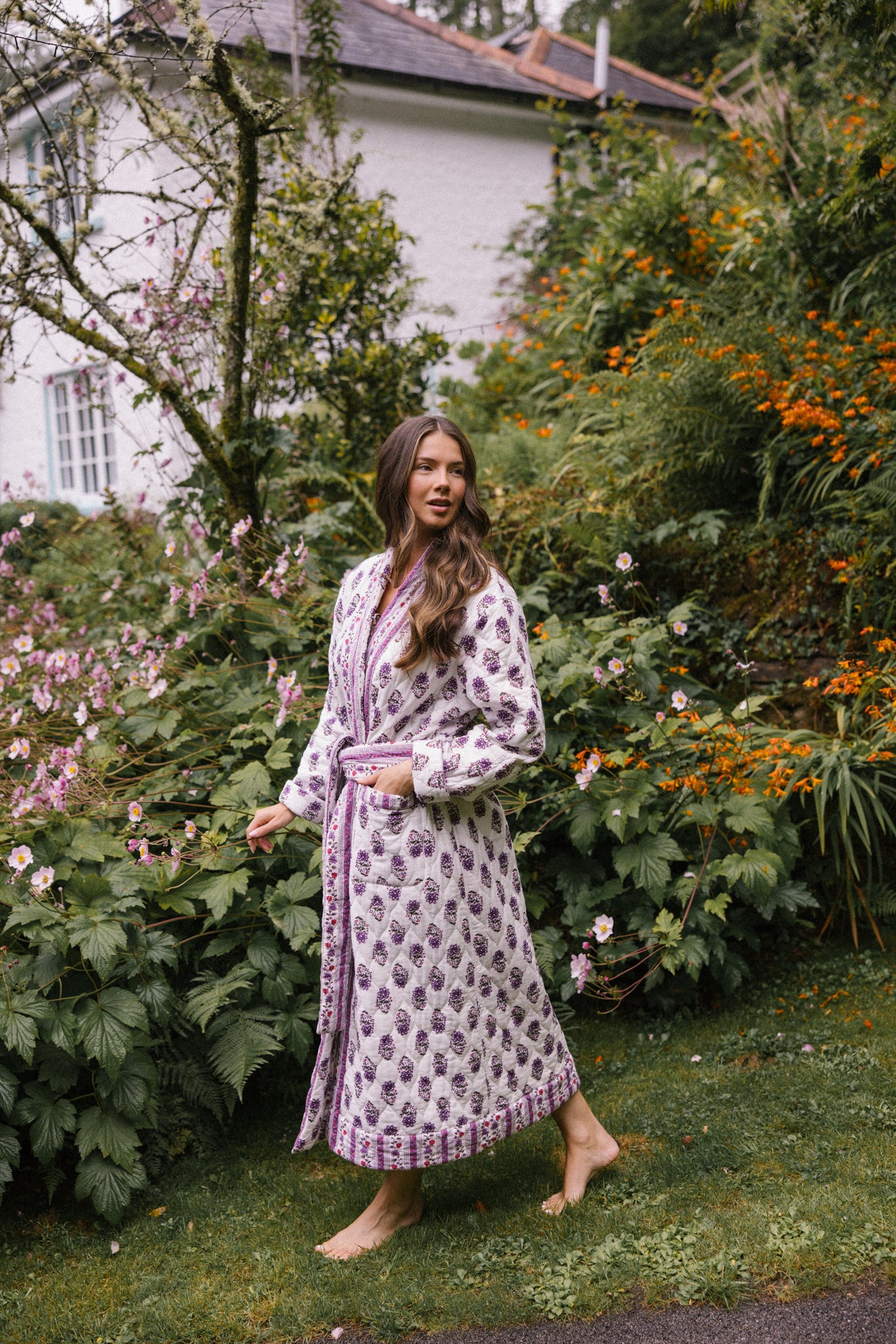 Reversible Quilted Dressing Gown - Roxanne