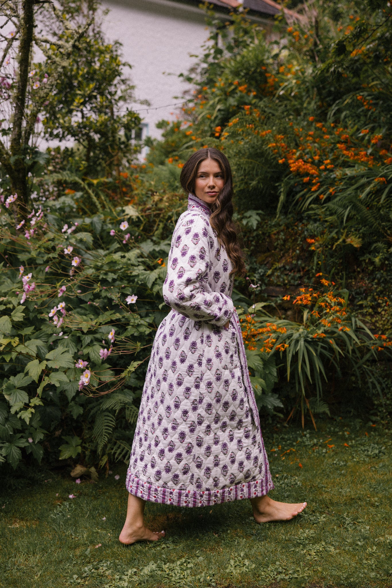 Reversible Quilted Dressing Gown - Roxanne