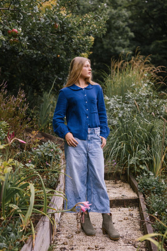 Jolene Casual Shirt - Petrol Check