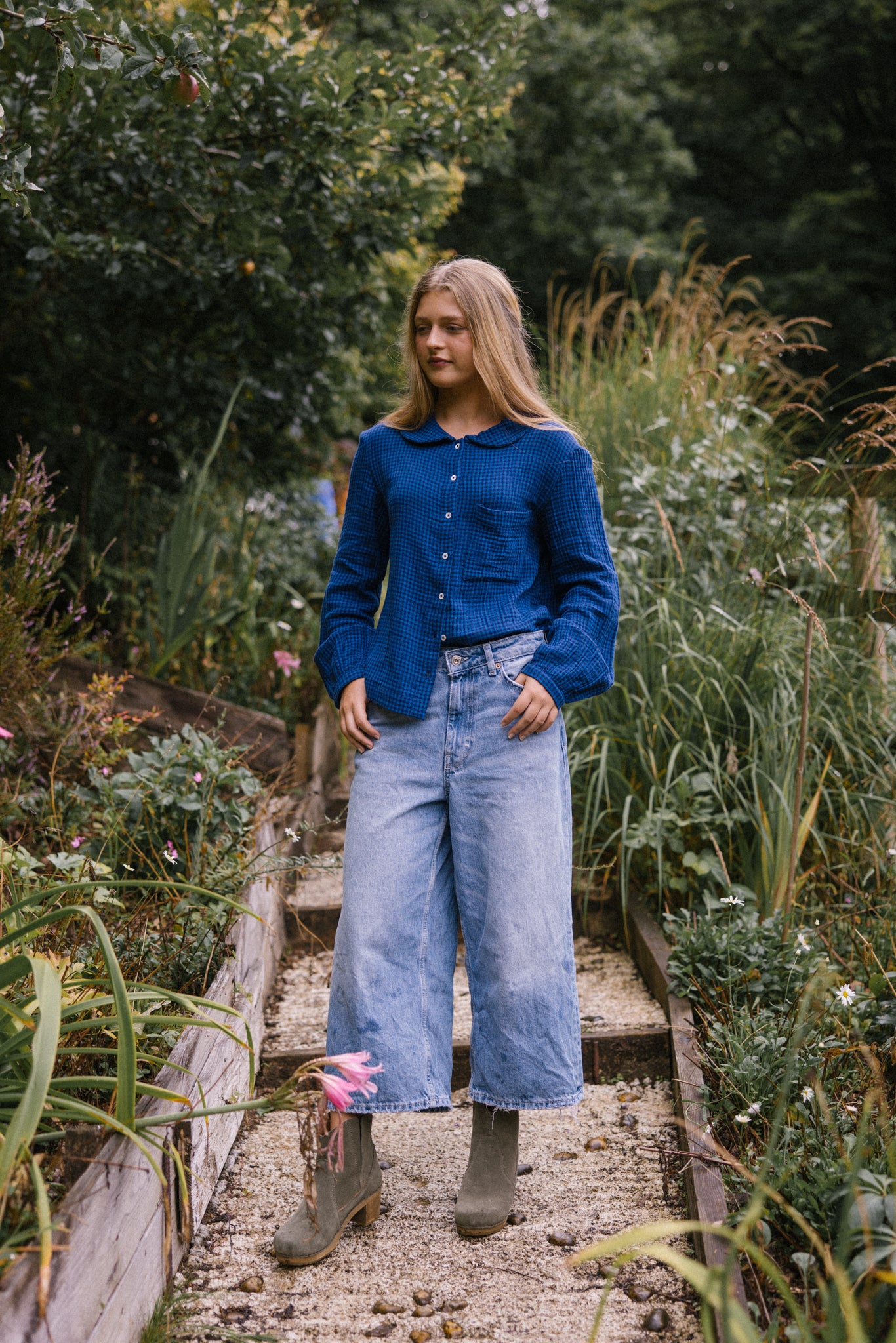 Jolene Casual Shirt - Petrol Check