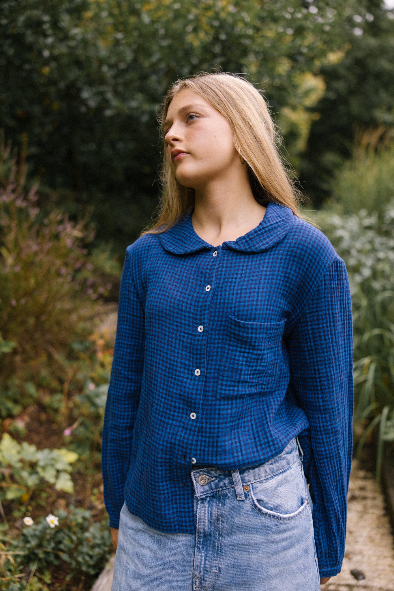 Jolene Casual Shirt - Petrol Check