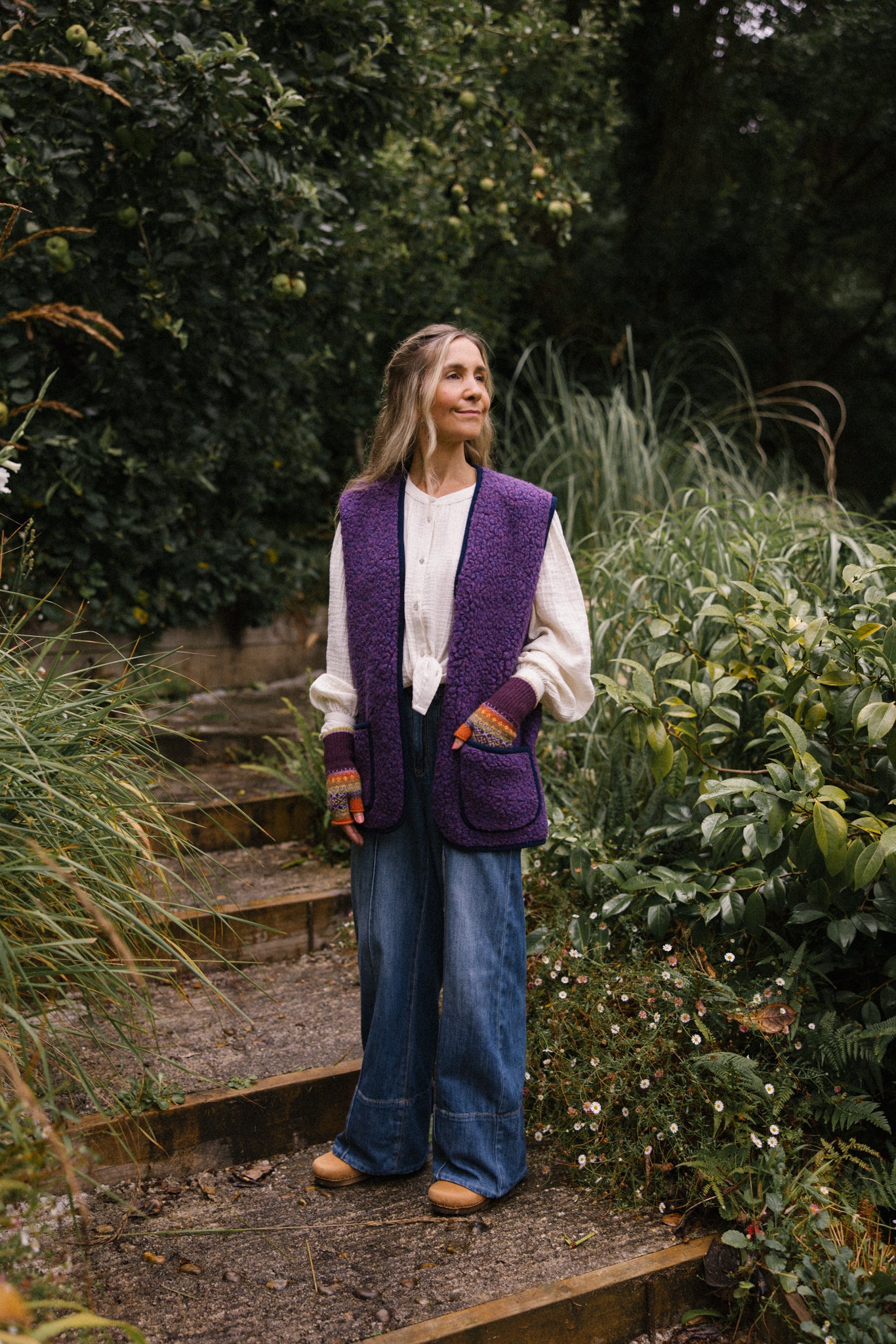 Wool Gilet - Violet