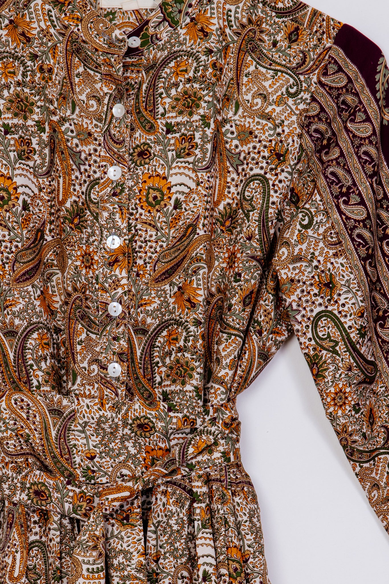 Prairie Round Neck Silk Dress S - 002
