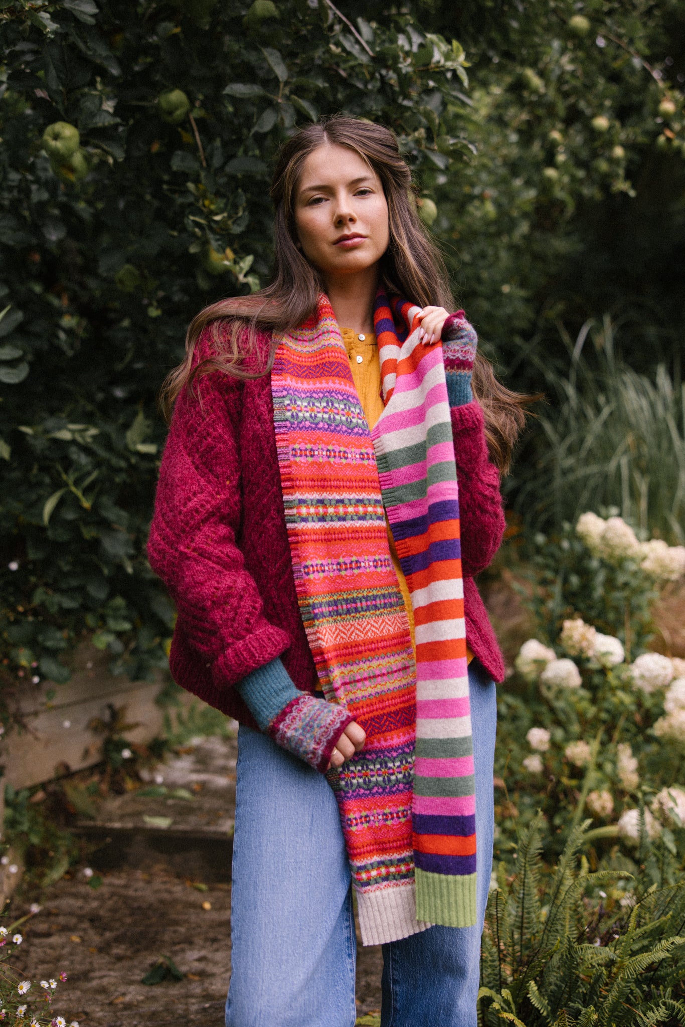 Stobo Scarf in Rosa