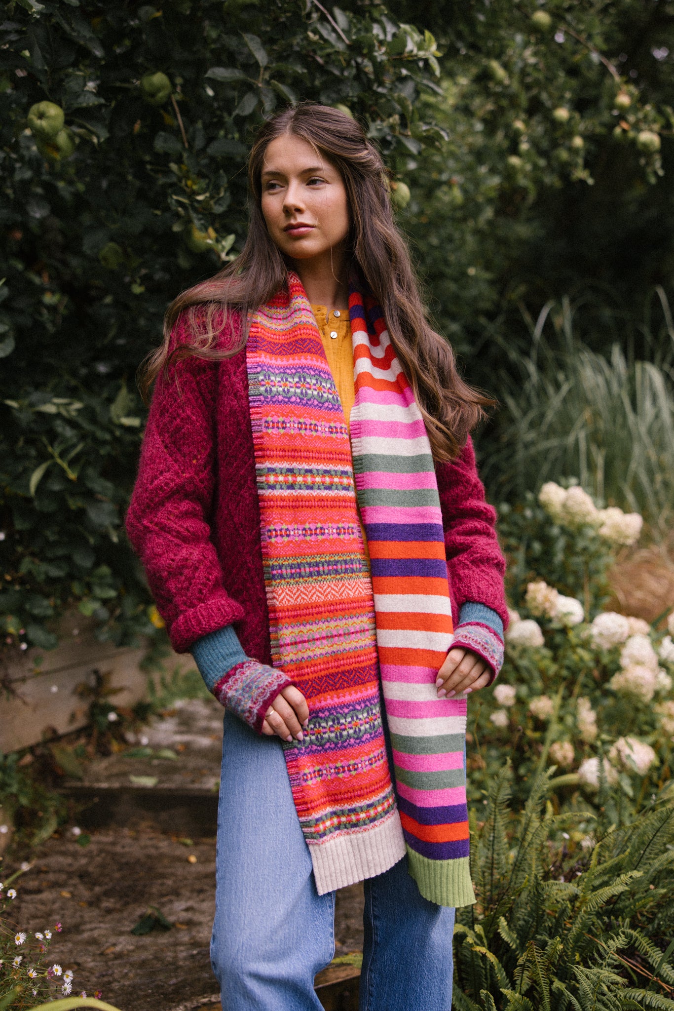 Stobo Scarf in Rosa
