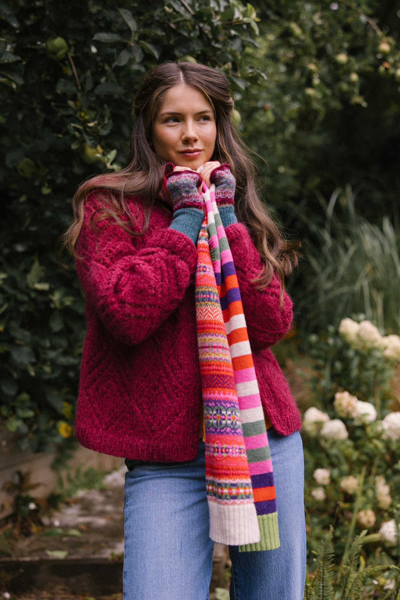Stobo Scarf in Rosa