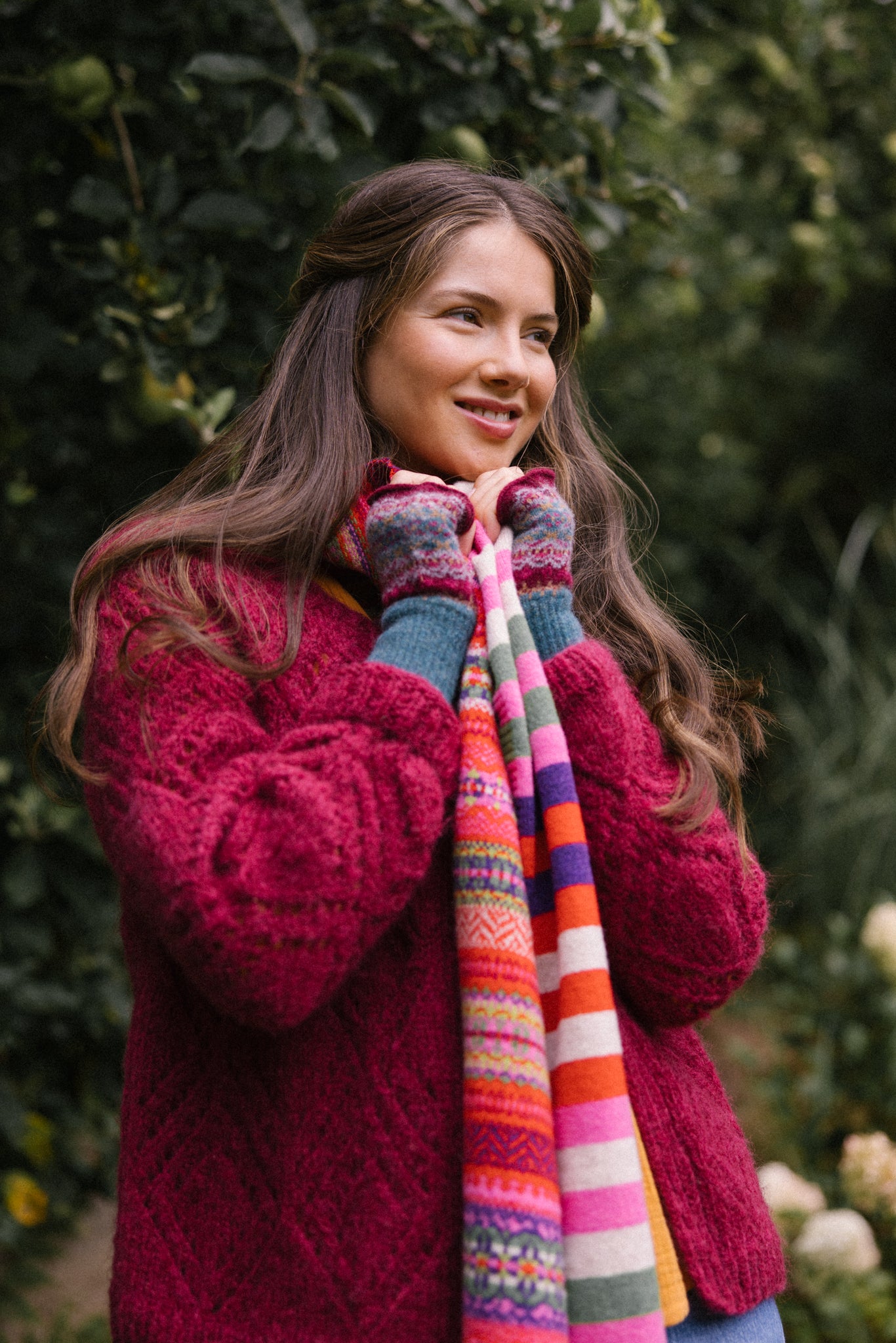 Stobo Scarf in Rosa