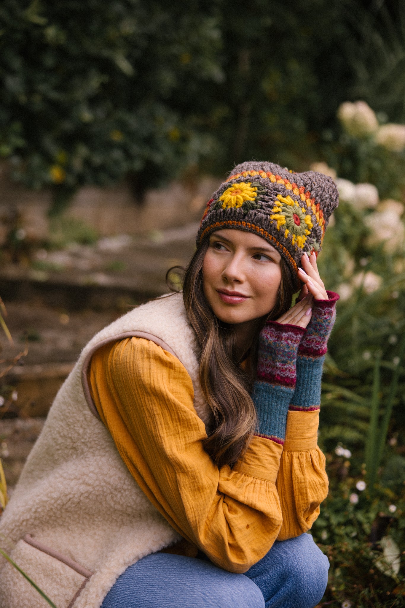 Woodstock Bobble Beanie - Earth