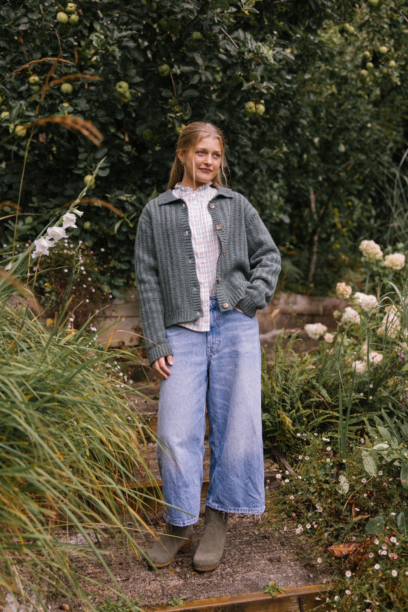 Bonnie Polo Cardigan - Peacock