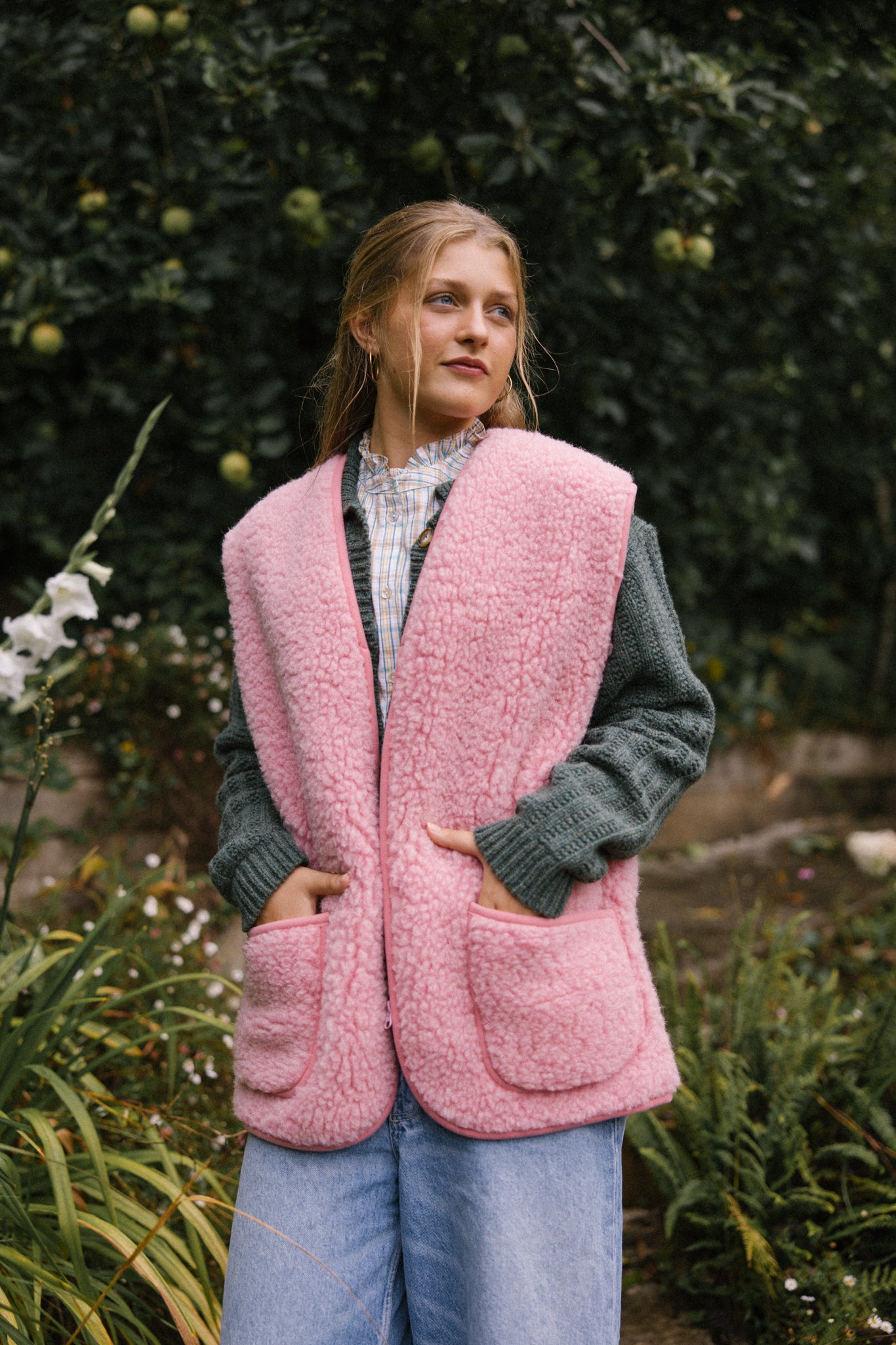 Wool Gilet - Pink