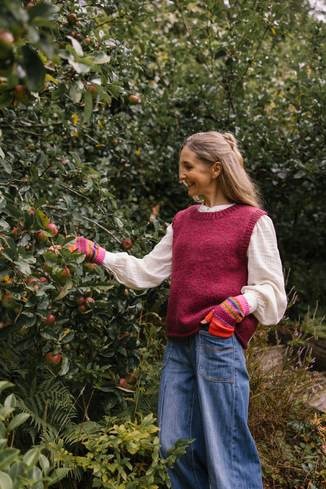 Heather Knitted Vest - Mulberry