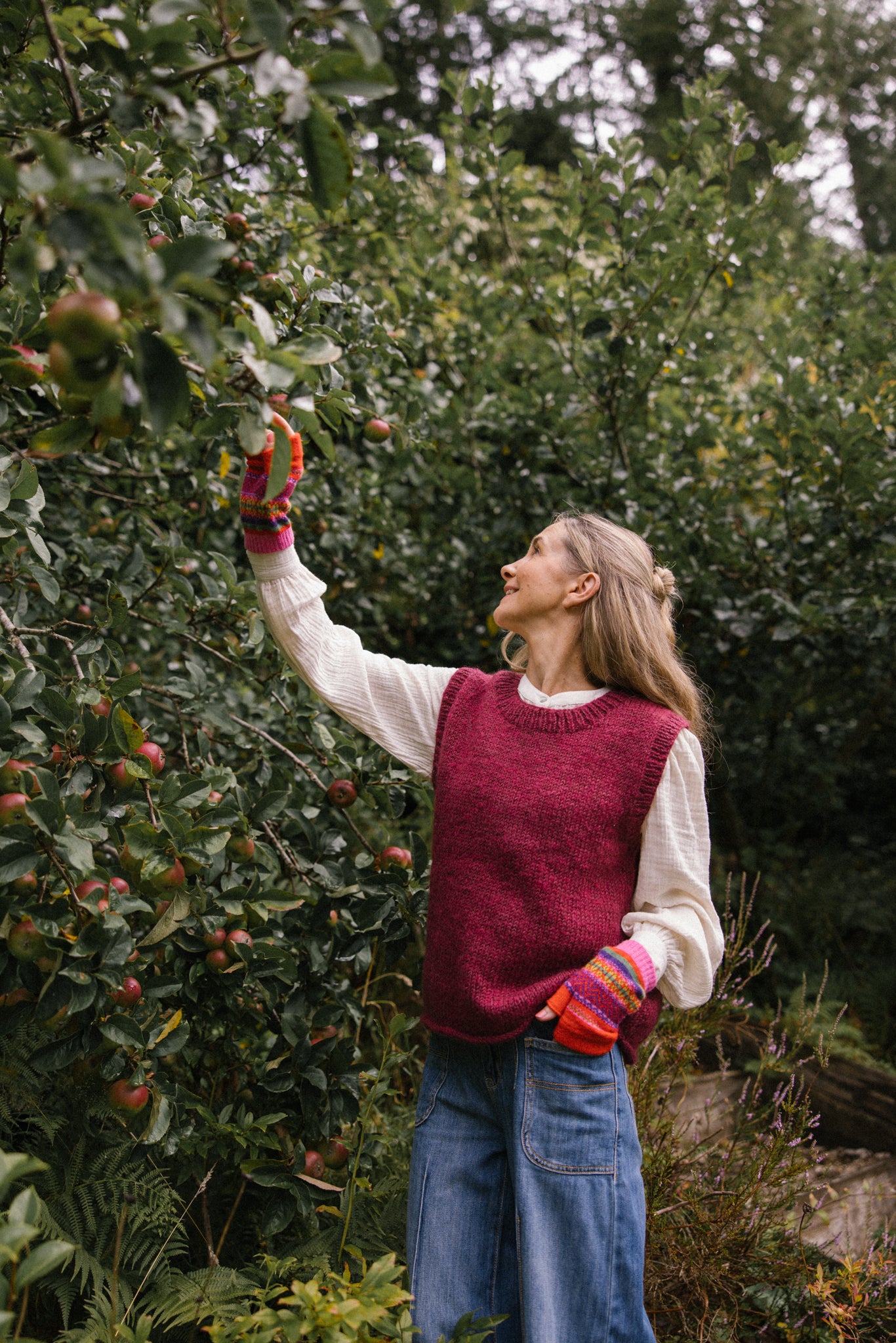 Heather Knitted Vest - Mulberry