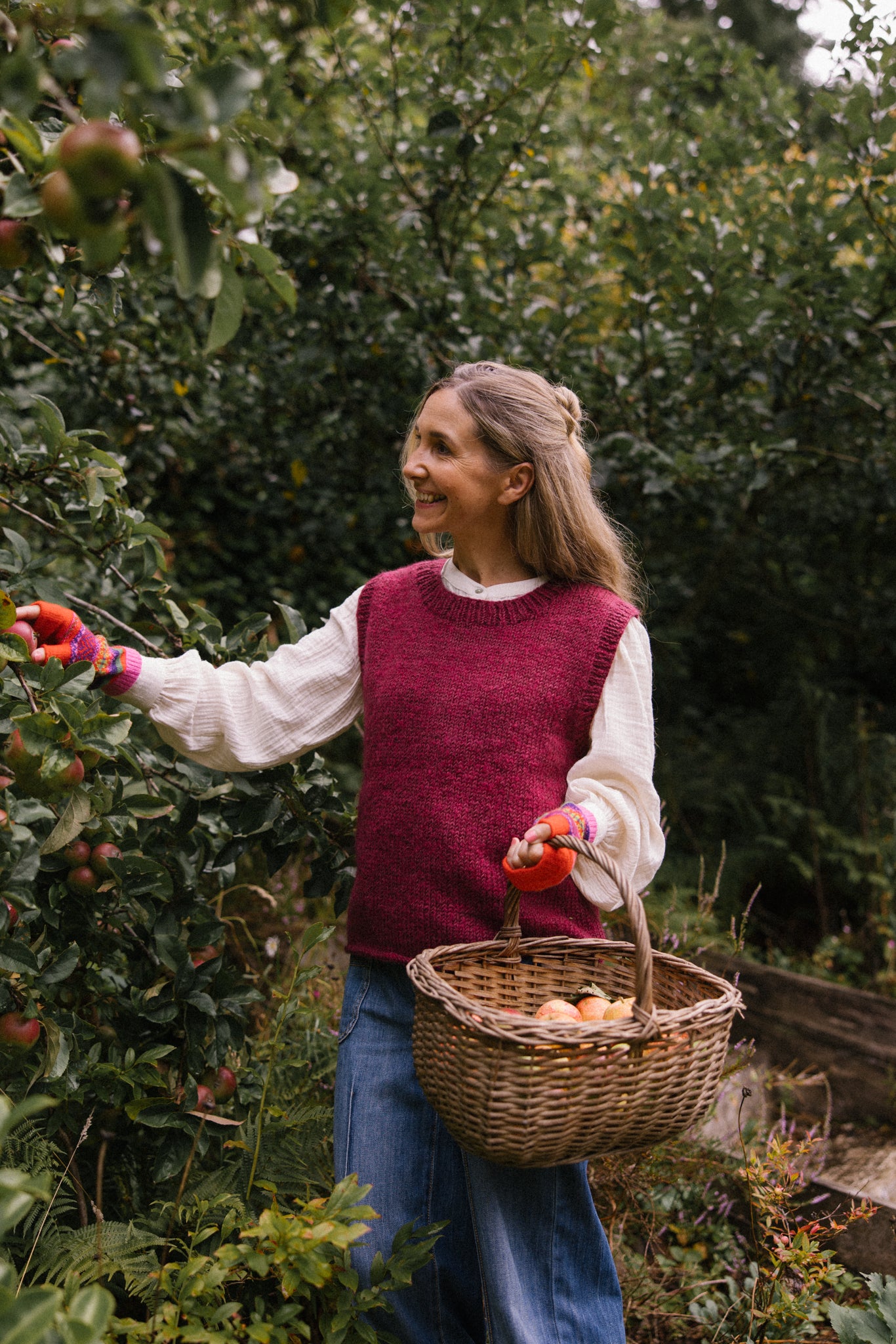 Heather Knitted Vest - Mulberry