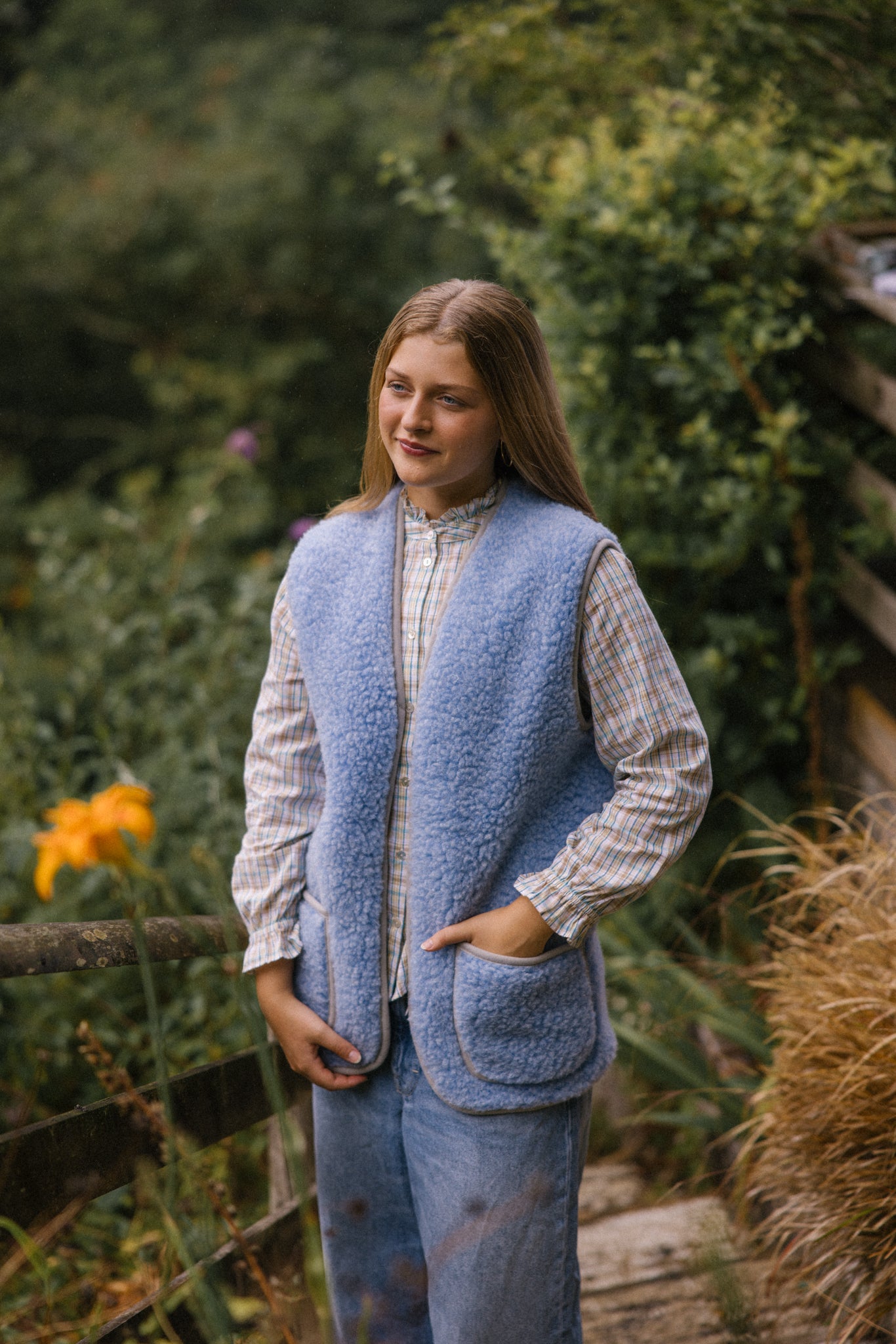 Wool Gilet - Light Blue