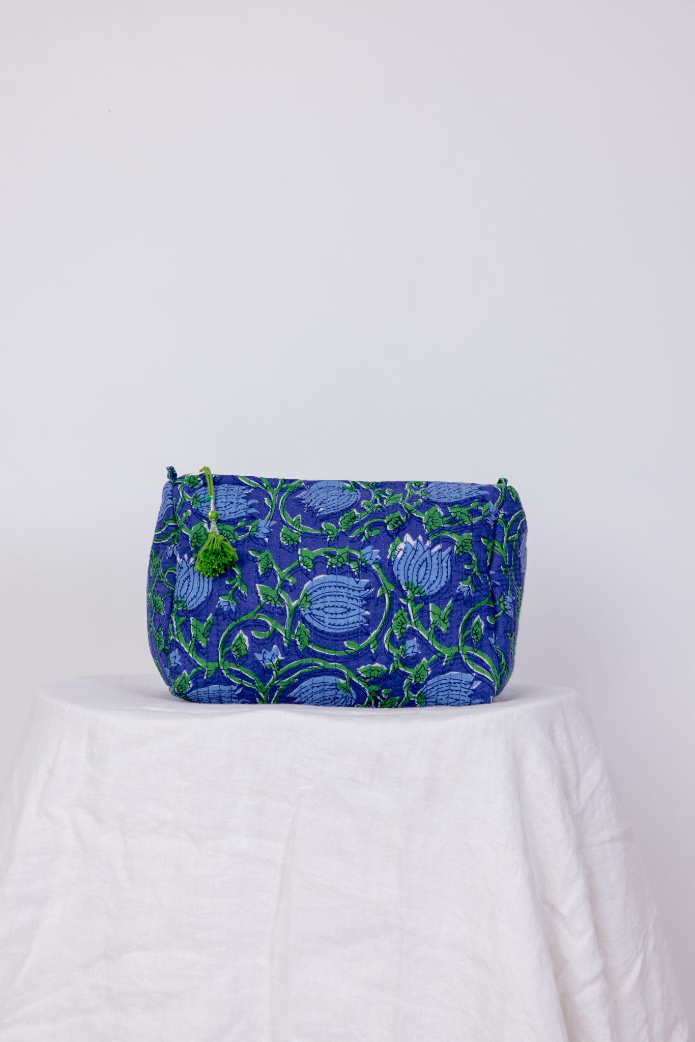 Washbag - Blue and green Floral