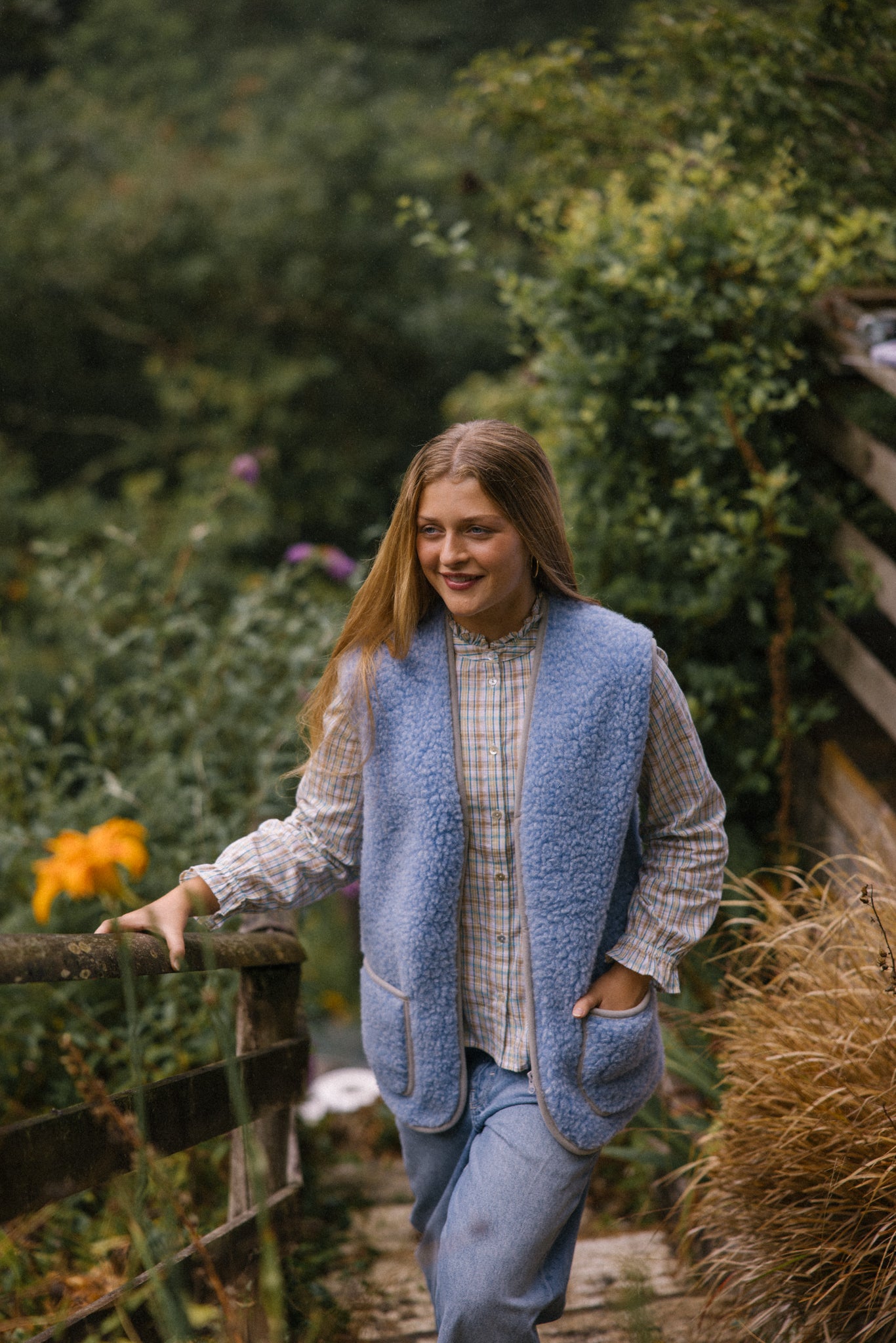 Wool Gilet - Light Blue