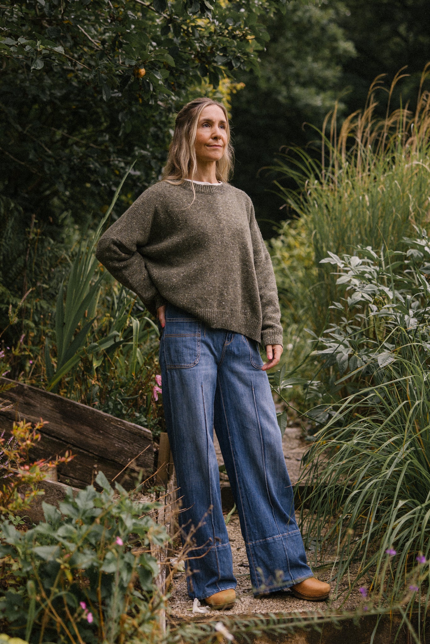 Layla Boxy Fit Jumper - Moss