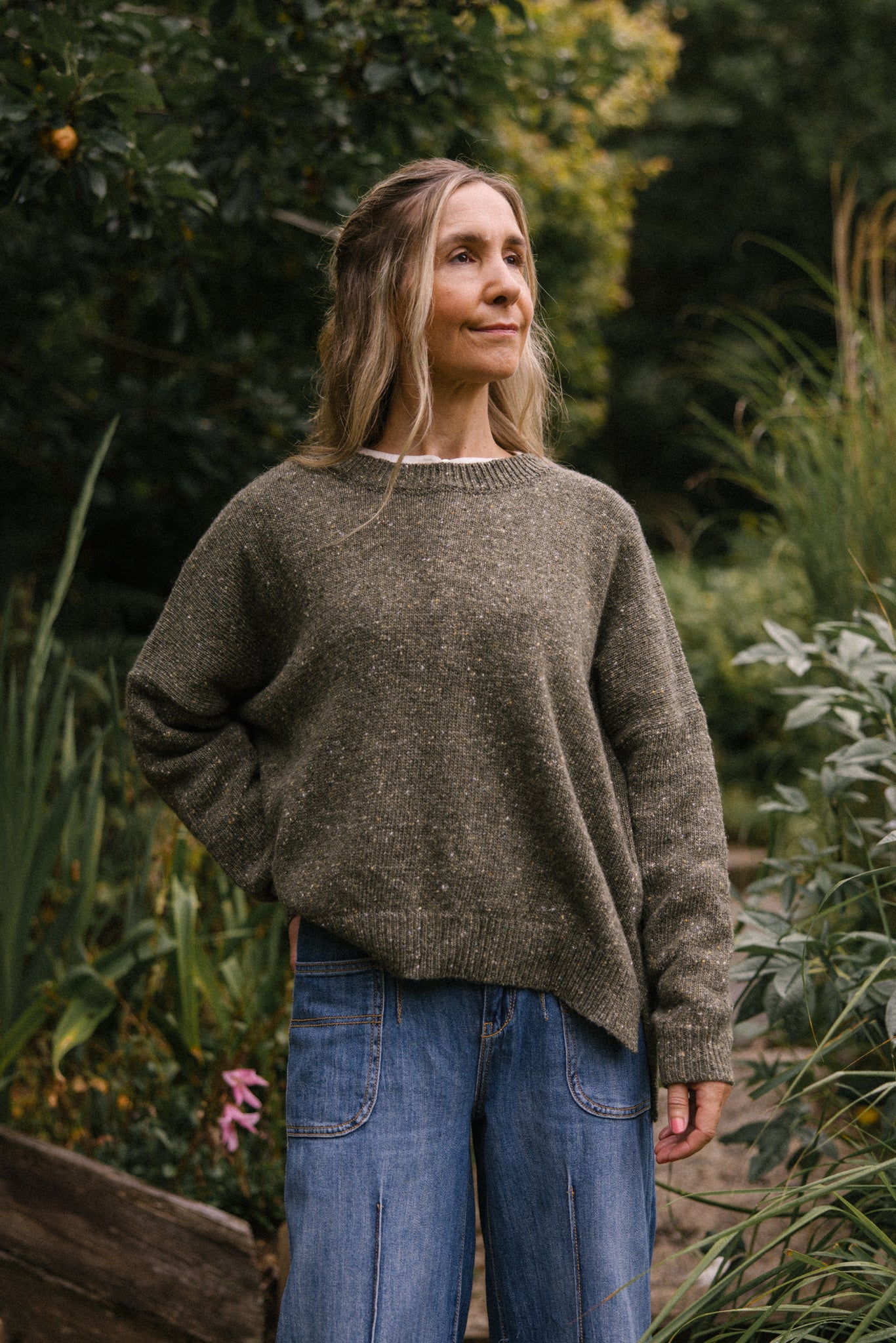 Layla Boxy Fit Jumper - Moss