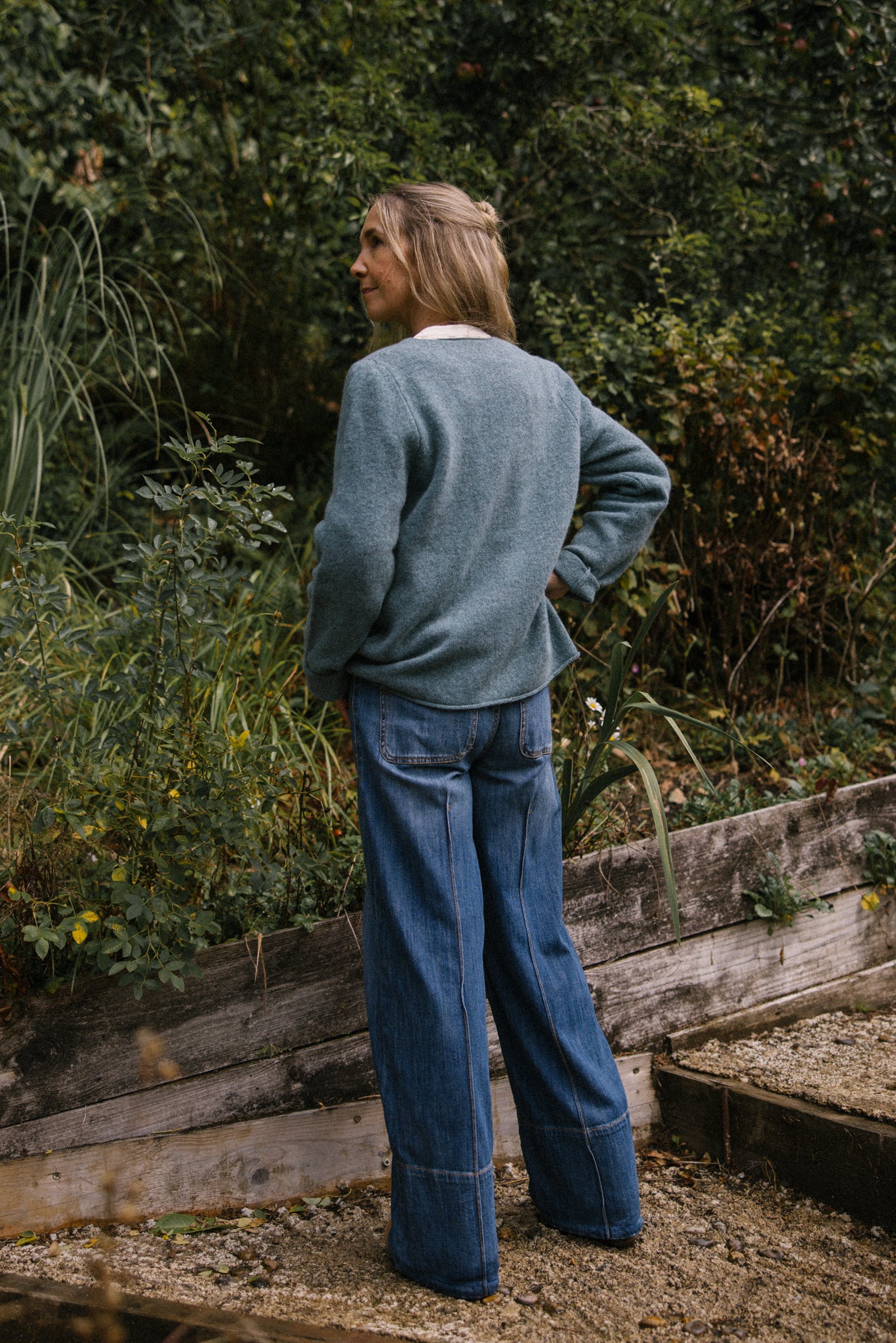 Corry Round Neck Cardigan in Caspian