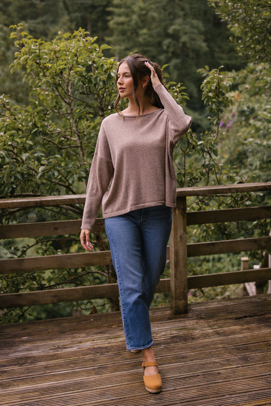 Alma Crew Neck Jumper - Hazel
