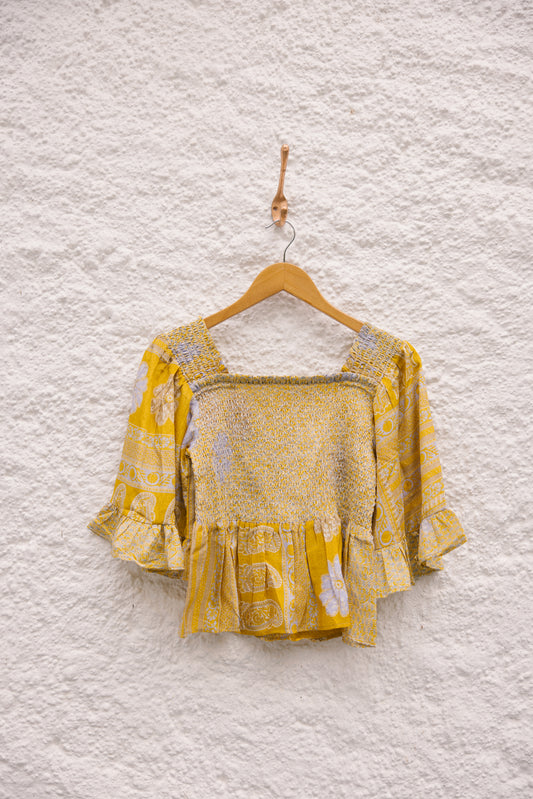 Joelyn Silk Smock Blouse -  M -  105