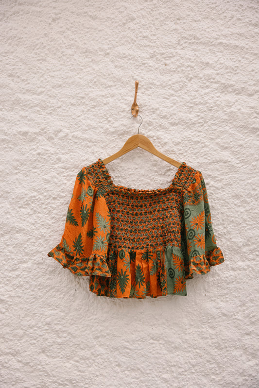 Joelyn Silk Smock Blouse -  M -  108