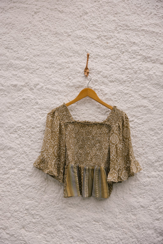 Joelyn Silk Smock Blouse -  M -  109