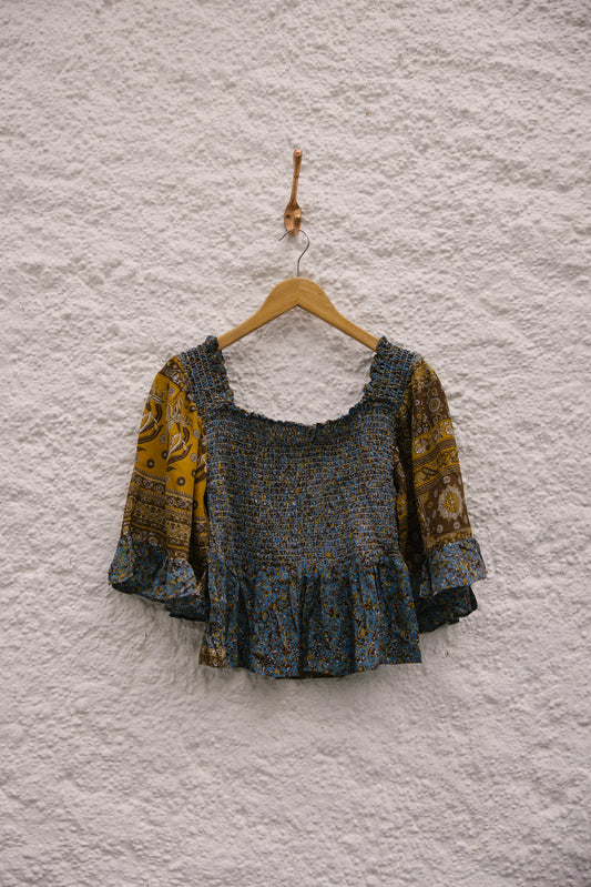 Joelyn Silk Smock Blouse -  M -  110