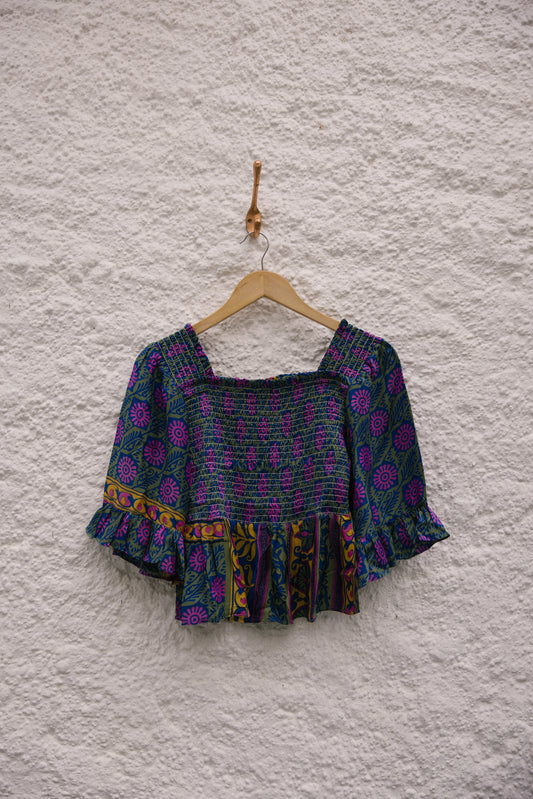 Joelyn Silk Smock Blouse -  M -  111