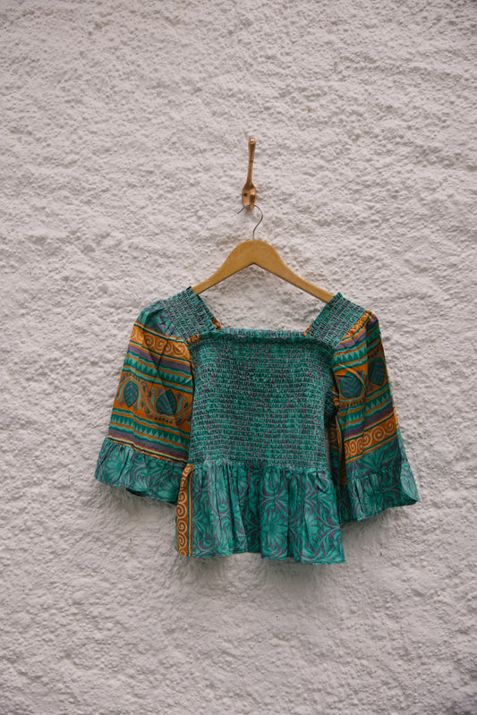 Joelyn Silk Smock Blouse -  S -  112