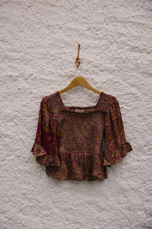 Joelyn Silk Smock Blouse -  M -  113