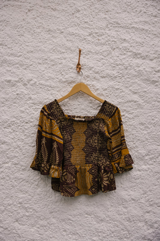 Joelyn Silk Smock Blouse -  M -  114