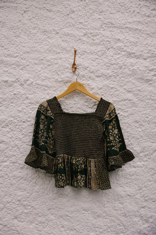 Joelyn Silk Smock Blouse -  M -  115
